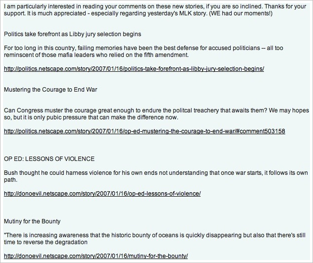 netscape spam