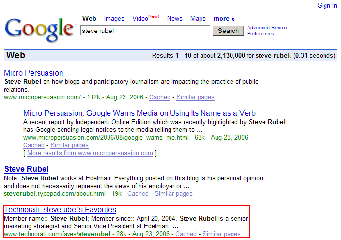 steve rubel technorati