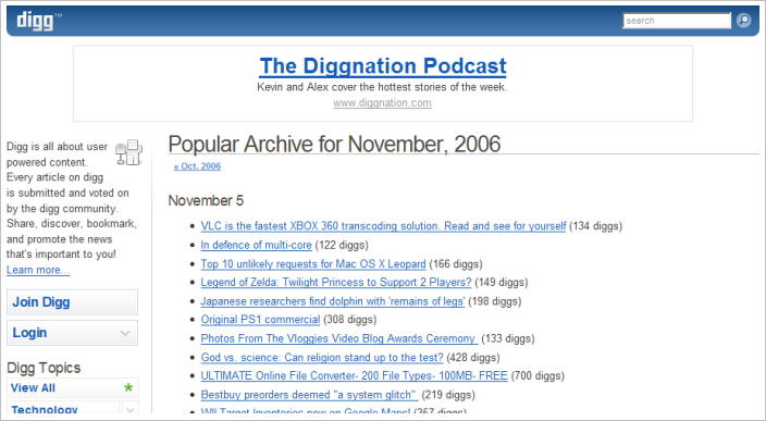 digg popular archive