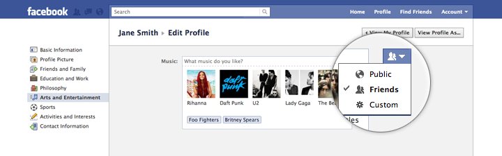 New Facebook Sharing Options